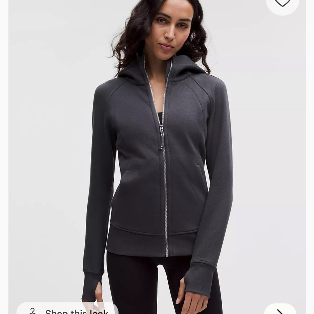 Black lululemon athletica Full-Zip Scuba Hoodie